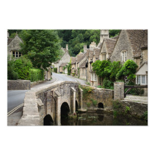 Impression Photo Le pont à Castle Combe, Royaume-Uni