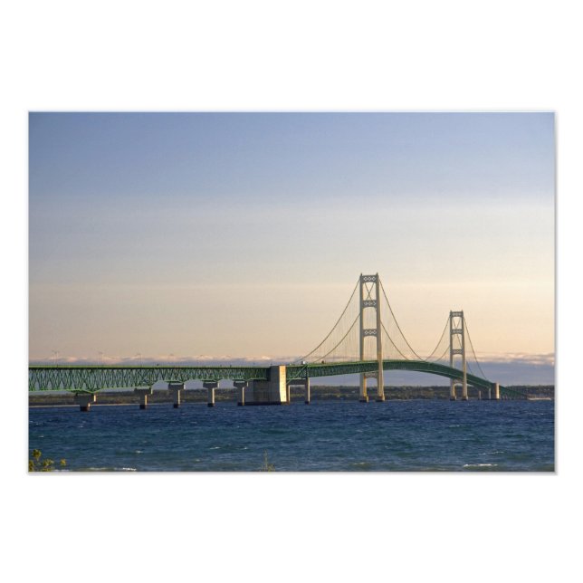 Impression Photo Le pont Mackinac qui enjambe le détroit de 3 (Devant)