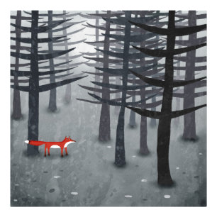 Impression Photo Le renard et la forêt