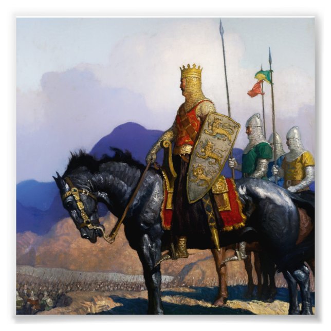 Impression Photo "Le roi Edward voit la bataille" par NC Wyeth (Devant)