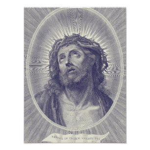 Impression Photo Le Saint Visage de Jésus avec Couronne d'Épines Ar