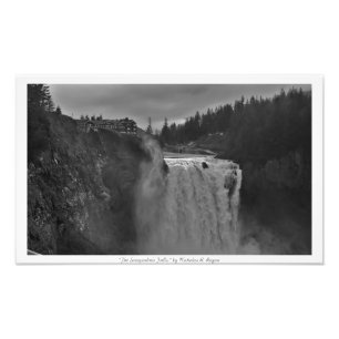 Impression Photo "Le Snoqualmie tombe" noir et blanc