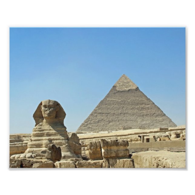 Impression Photo Le Sphinx aux Pyramides (Devant)