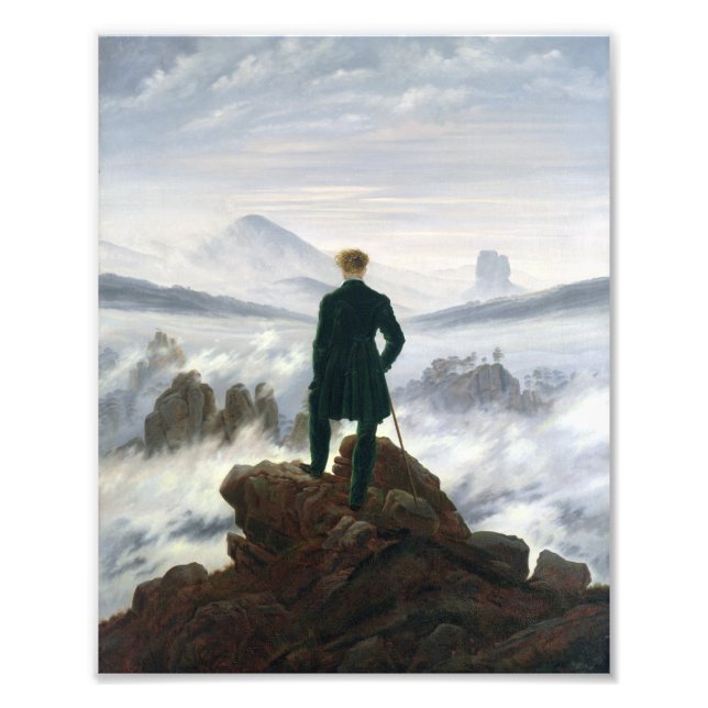 Impression Photo Le vagabond au-dessus de la mer de brouillard (Devant)