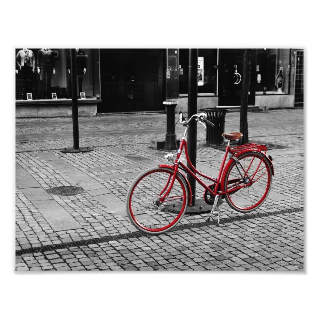 Impression Photo Le vélo rouge (Devant)