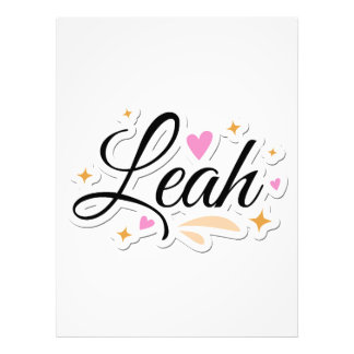 Impression Photo Leah nom joli design