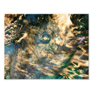 Impression Photo L'eau colorée par résumé génial d'or