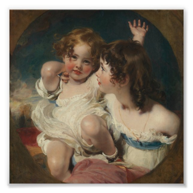Impression Photo Les enfants Calmady (Emily, 1818-? 1906, et Laura (Devant)