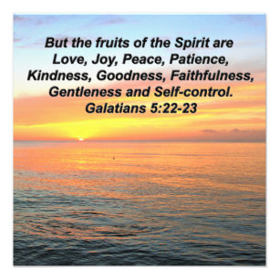 IMPRESSION PHOTO LES FRUITS GALATIENS DE LA BIBLE SPIRITE VERSE