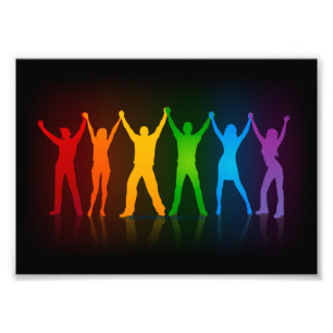 Impression Photo Les gens du groupe de SlipperyJoe se tenant la mai