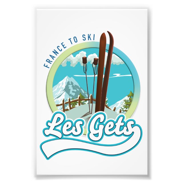 Impression Photo Les Gets france logo ski (Devant)