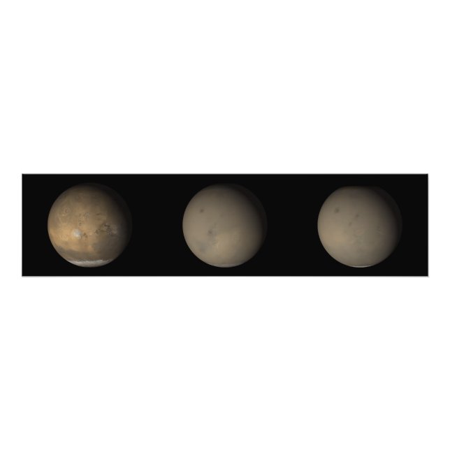 Impression Photo Les grandes tempêtes de poussière de 2001 sur Mars (Devant)