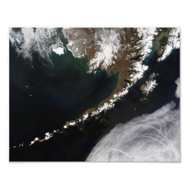 Impression Photo Les îles Aléoutiennes et la péninsule d'Alaska (Devant)