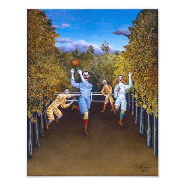 Impression Photo Les joueurs de football | Henri Rousseau | (Devant)