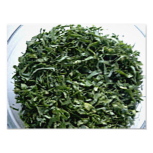 Impression Photo Les légumes feuillus vert-foncé ont coupé en