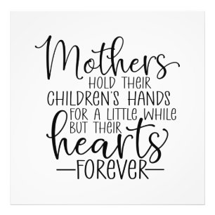 Impression Photo Les mères tiennent la main de leurs enfants pendan