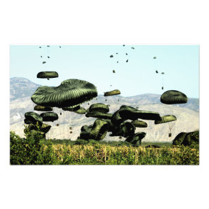 Impression Photo Les paquets de nourriture et d'eau sont à lanceur