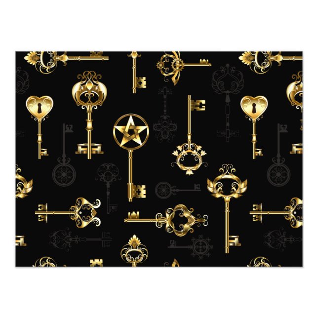 Impression Photo Les Patters de Seamless avec Golden Keys (Devant)
