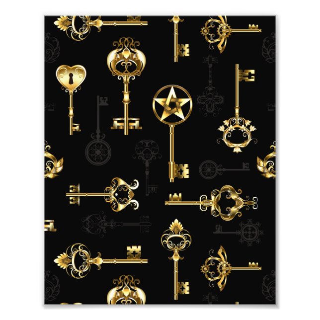 Impression Photo Les Patters de Seamless avec Golden Keys (Devant)