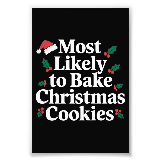 Impression Photo Les plus susceptibles de cuire des cookies de Noël (Devant)