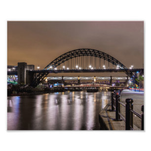 Impression Photo Les ponts Tyne la nuit