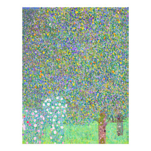 Impression Photo Les Rosiers de Gustav Klimt sous la peinture de l'