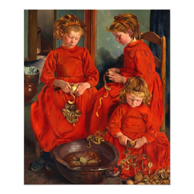Impression Photo Les trois soeurs de Leon Frederic (Devant)