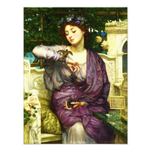 Impression Photo Lesbia et son moineau par Sir Edward John Poynter