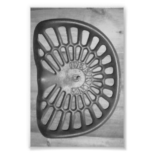 Impression Photo Lettre D9 4x6 noir et blanc d'alphabet