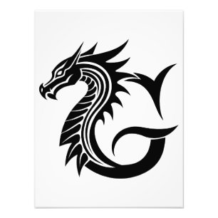 Impression Photo Lettre G de style dragon, alphabet du dragon, mono