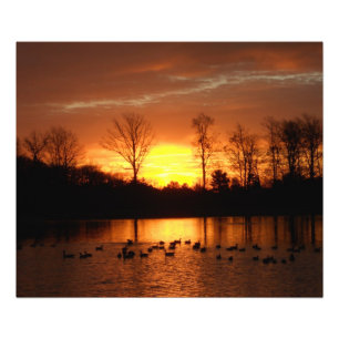 Impression Photo lever de soleil d'automne