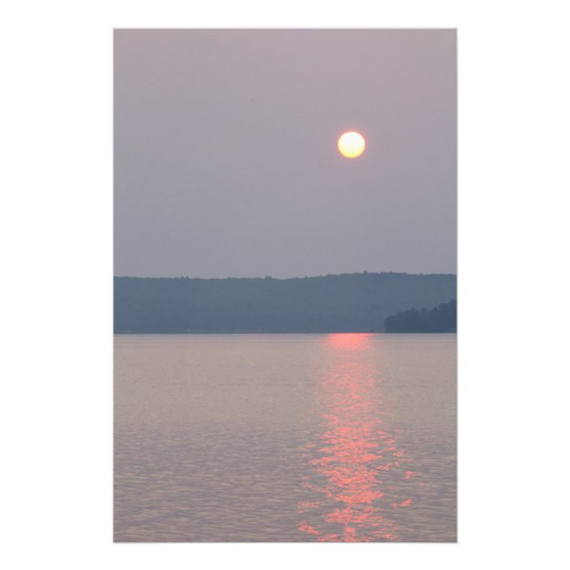 Impression Photo Lever de soleil sur Elk Lake, Michigan (Devant)