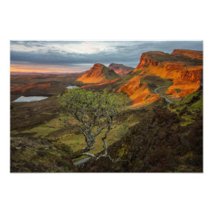 Impression Photo Lever de soleil sur les montagnes Quiraing à Skye,