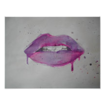 Lèvres de passion violette Imprimer