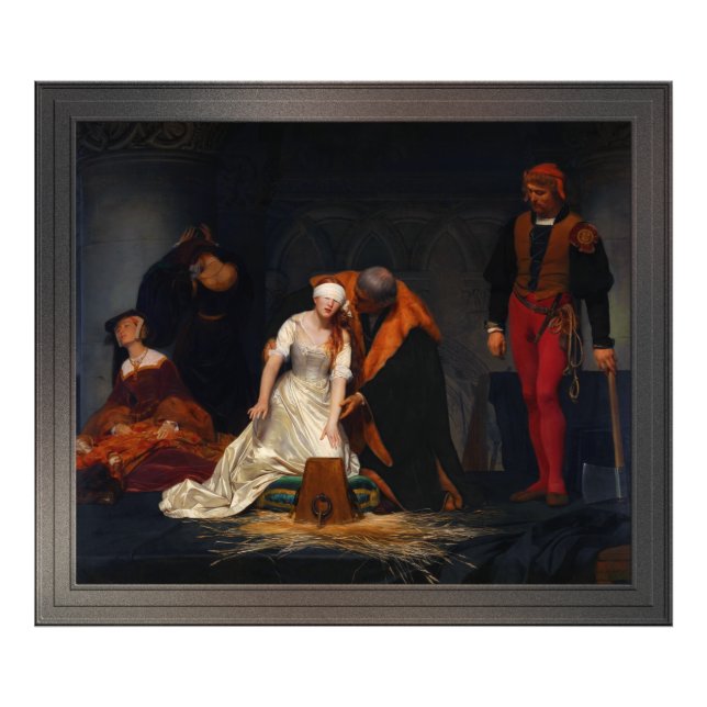 Impression Photo L'exécution de Lady Jane Grey par Paul Delaroche (Devant)