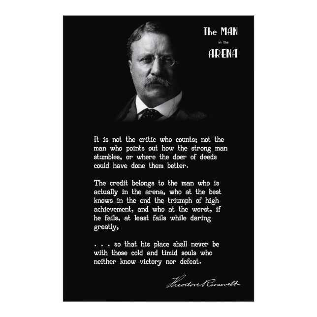 Impression Photo L'HOMME de Roosevelt dans l'ARENA Discours 2 (Devant)