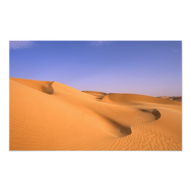 Impression Photo Libye, Fezzan, désert du Sahara, Erg Murzuq, Sable (Devant)