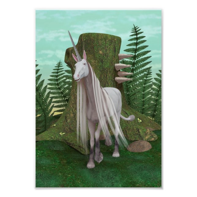 Impression Photo Licorne blanche (Devant)