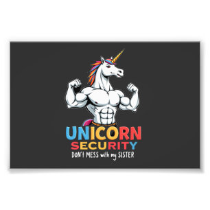 Impression Photo Licorne de sécurité de frère drôle ne plaisante pa