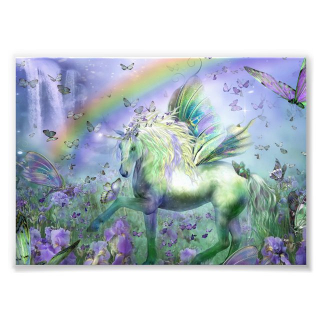 Impression Photo licorne et papillons (Devant)