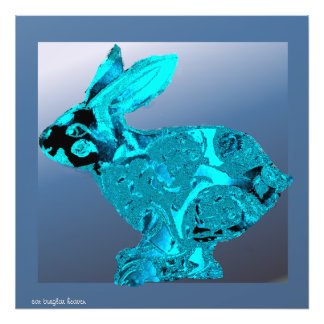 Impression Photo Lièvre bleu
