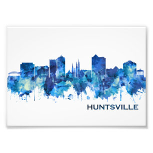 Impression Photo Ligne aérienne bleue Huntsville Alabama