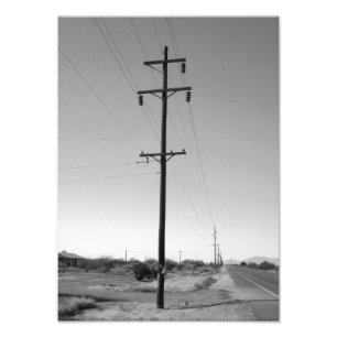 Impression Photo Lignes électriques classiques de l'Arizona