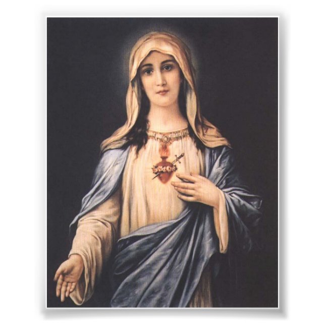 Impression Photo L'Immaculée Catholique Coeur triste de Marie (Devant)