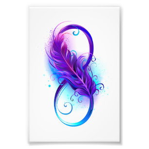 Impression Photo L'infini avec plume violette