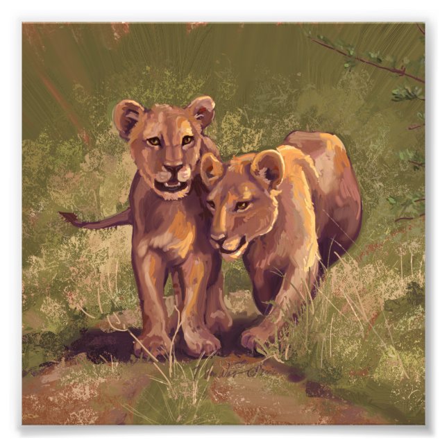 Impression Photo Lion Cubs (Devant)
