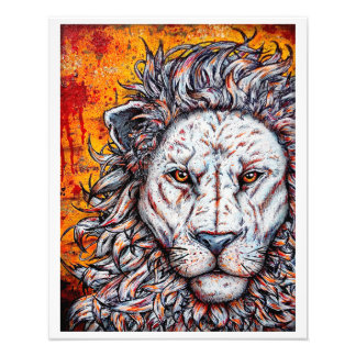 Impression Photo Lion givre