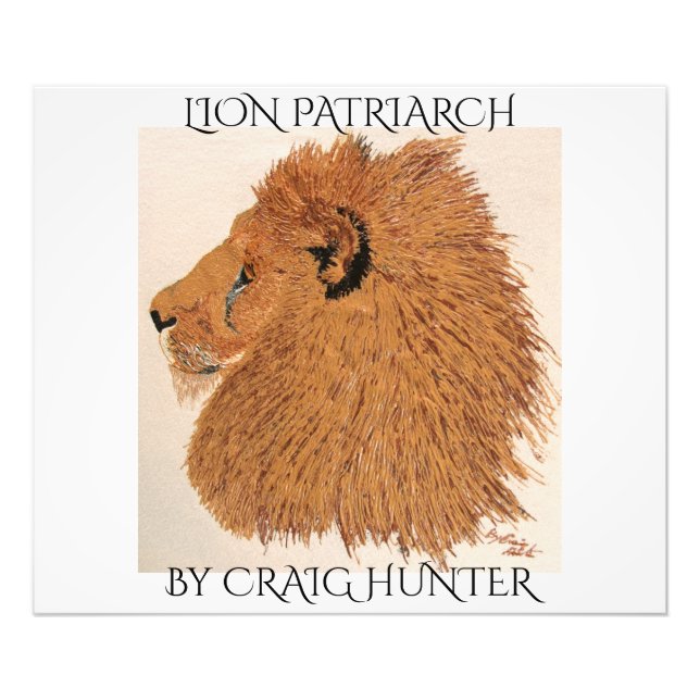 IMPRESSION PHOTO LION PATRIARCH (Devant)