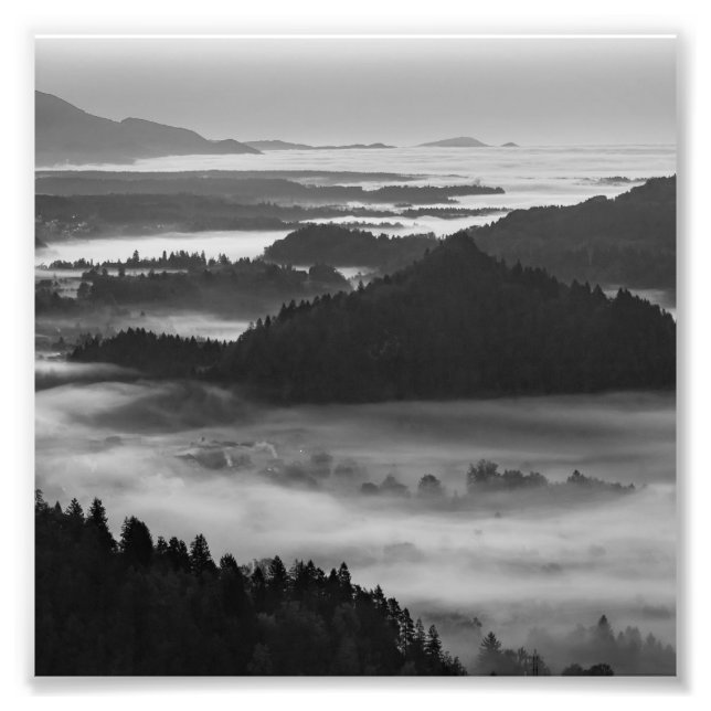 Impression Photo Lit noir et blanc (Devant)