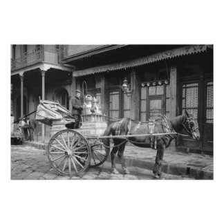 Impression Photo Livraison vintage de lait à la Nouvelle-Orléans